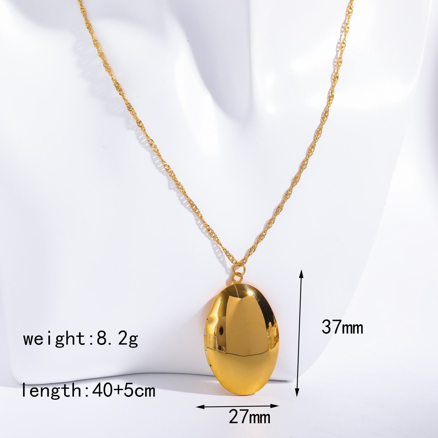 heart shape stainless steel plating 18k gold plated pendant necklace